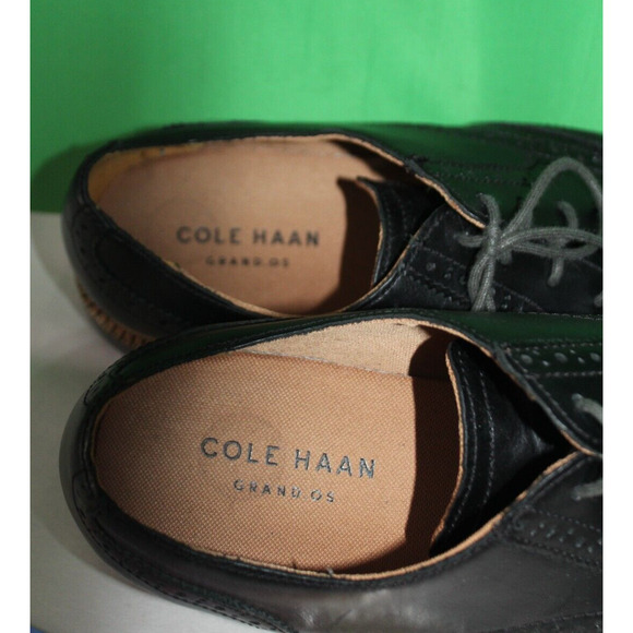 Cole Haan Grand OS Men\'s Black Dress Shoes Size 9.5M FT C21825 B16 Wingtip Derby main image 4